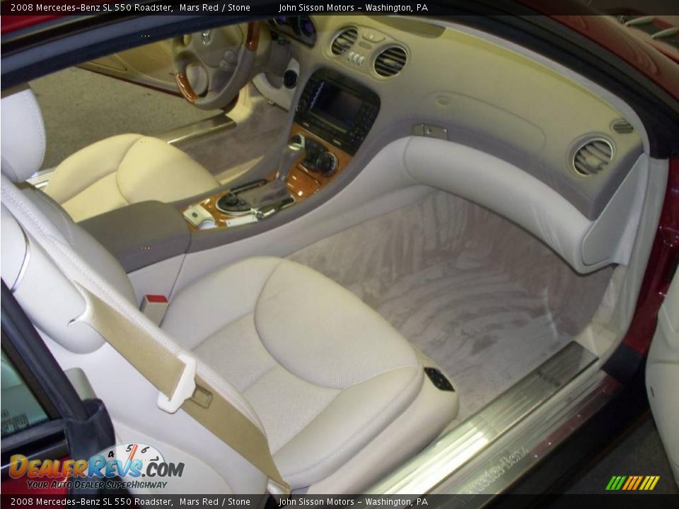 2008 Mercedes-Benz SL 550 Roadster Mars Red / Stone Photo #15