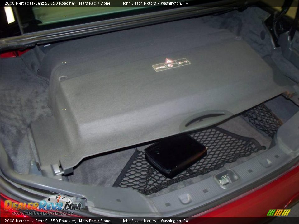 2008 Mercedes-Benz SL 550 Roadster Mars Red / Stone Photo #16