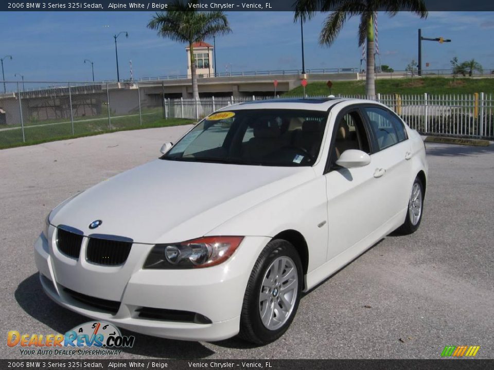 2006 BMW 3 Series 325i Sedan Alpine White / Beige Photo #1