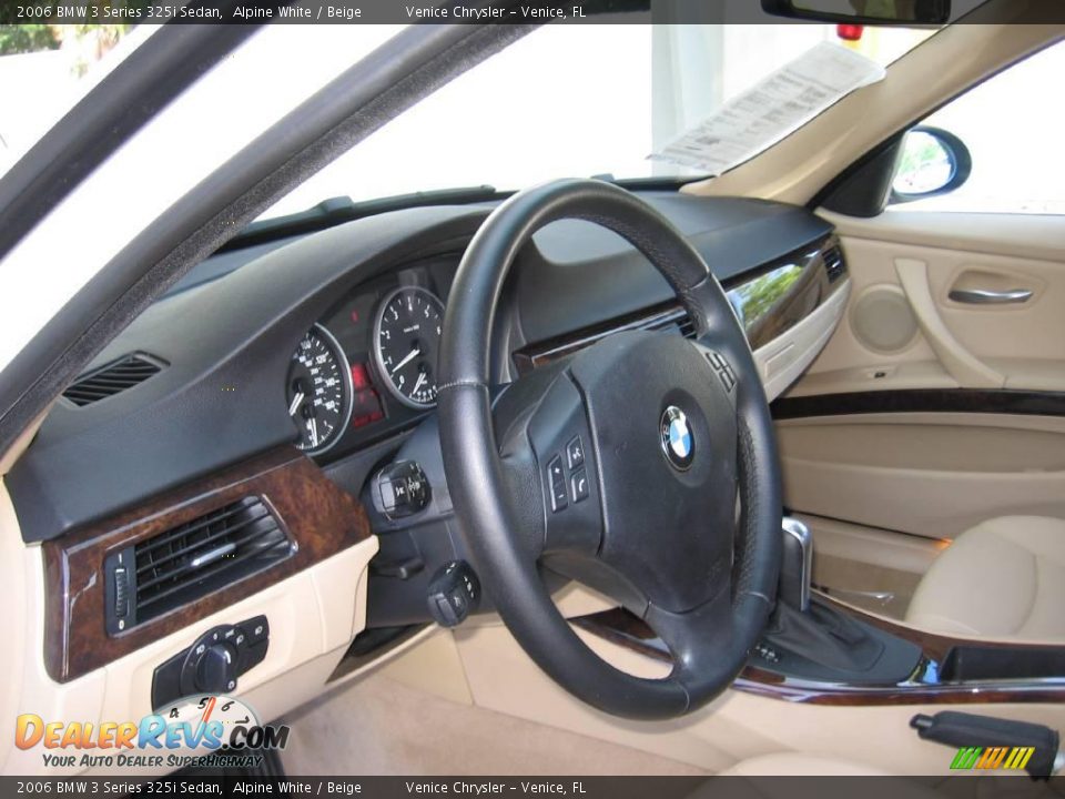 2006 BMW 3 Series 325i Sedan Alpine White / Beige Photo #5