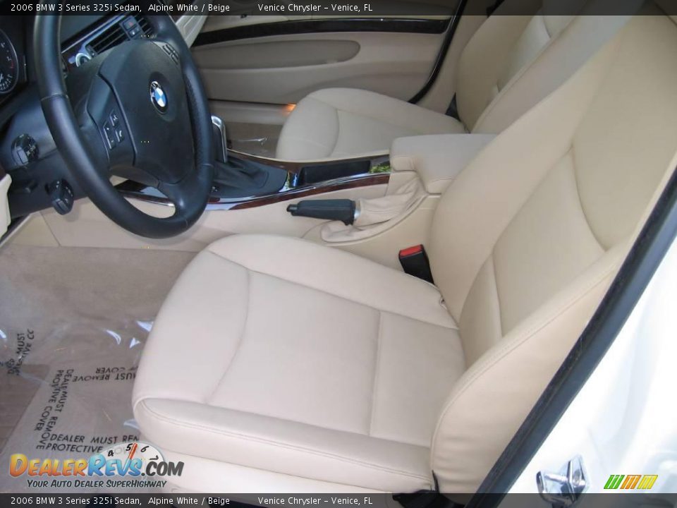 2006 BMW 3 Series 325i Sedan Alpine White / Beige Photo #6