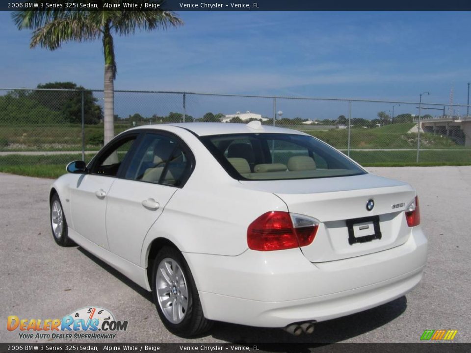 2006 BMW 3 Series 325i Sedan Alpine White / Beige Photo #16