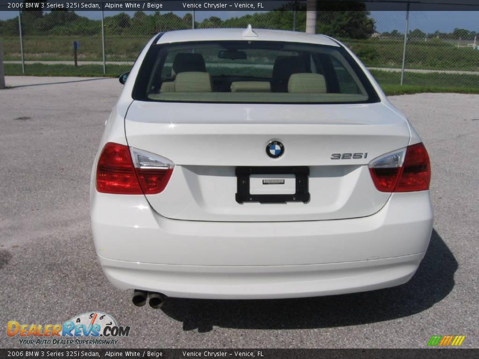 2006 BMW 3 Series 325i Sedan Alpine White / Beige Photo #17