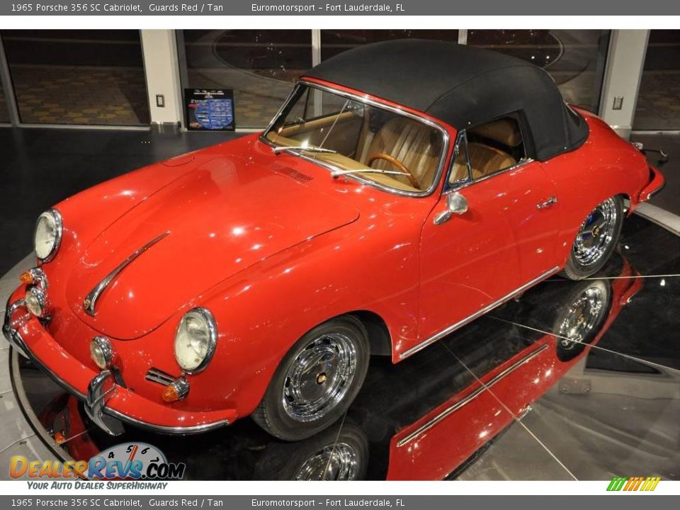 1965 Porsche 356 SC Cabriolet Guards Red / Tan Photo #1