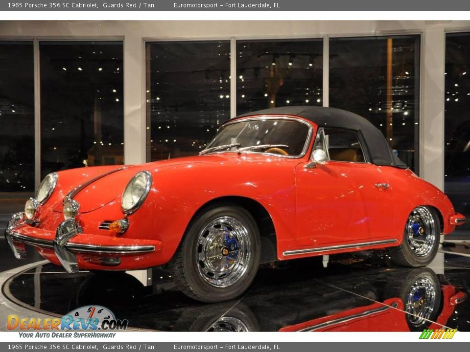 1965 Porsche 356 SC Cabriolet Guards Red / Tan Photo #3