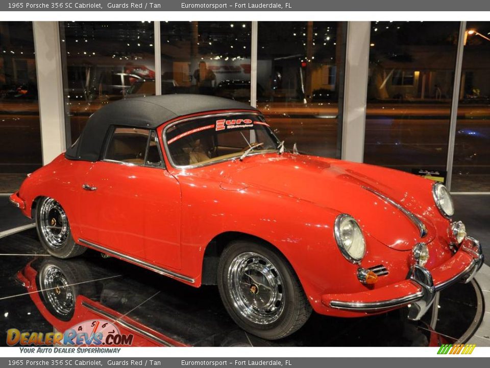 1965 Porsche 356 SC Cabriolet Guards Red / Tan Photo #10