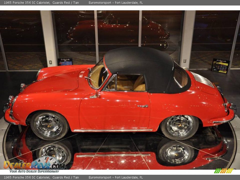 1965 Porsche 356 SC Cabriolet Guards Red / Tan Photo #13