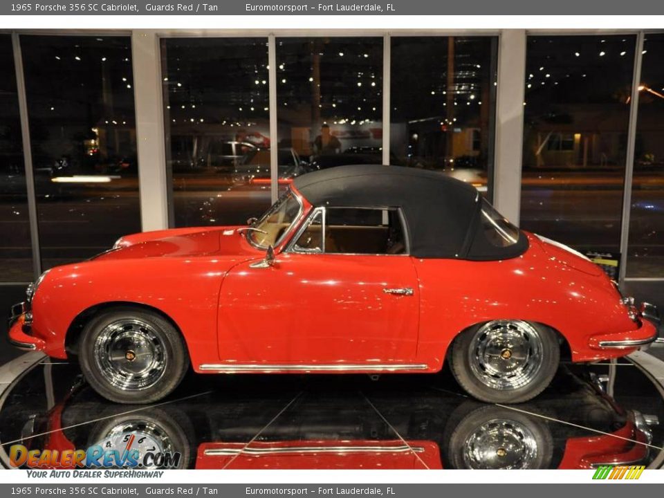 1965 Porsche 356 SC Cabriolet Guards Red / Tan Photo #14