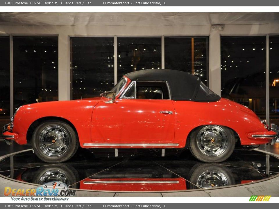 1965 Porsche 356 SC Cabriolet Guards Red / Tan Photo #15