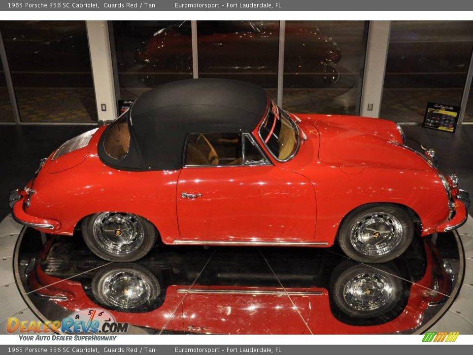 1965 Porsche 356 SC Cabriolet Guards Red / Tan Photo #34