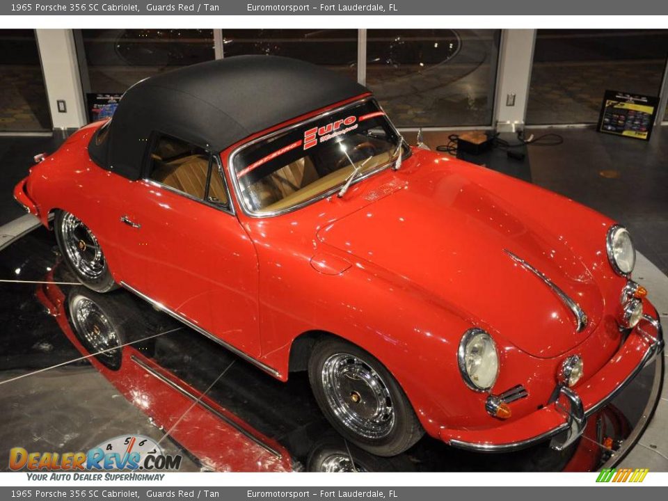 1965 Porsche 356 SC Cabriolet Guards Red / Tan Photo #37