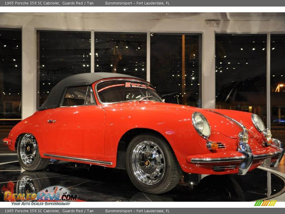 1965 Porsche 356 SC Cabriolet Guards Red / Tan Photo #39
