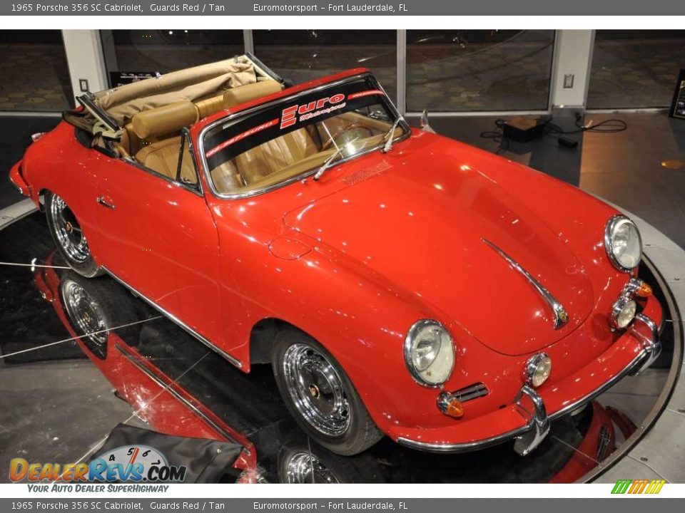 1965 Porsche 356 SC Cabriolet Guards Red / Tan Photo #41