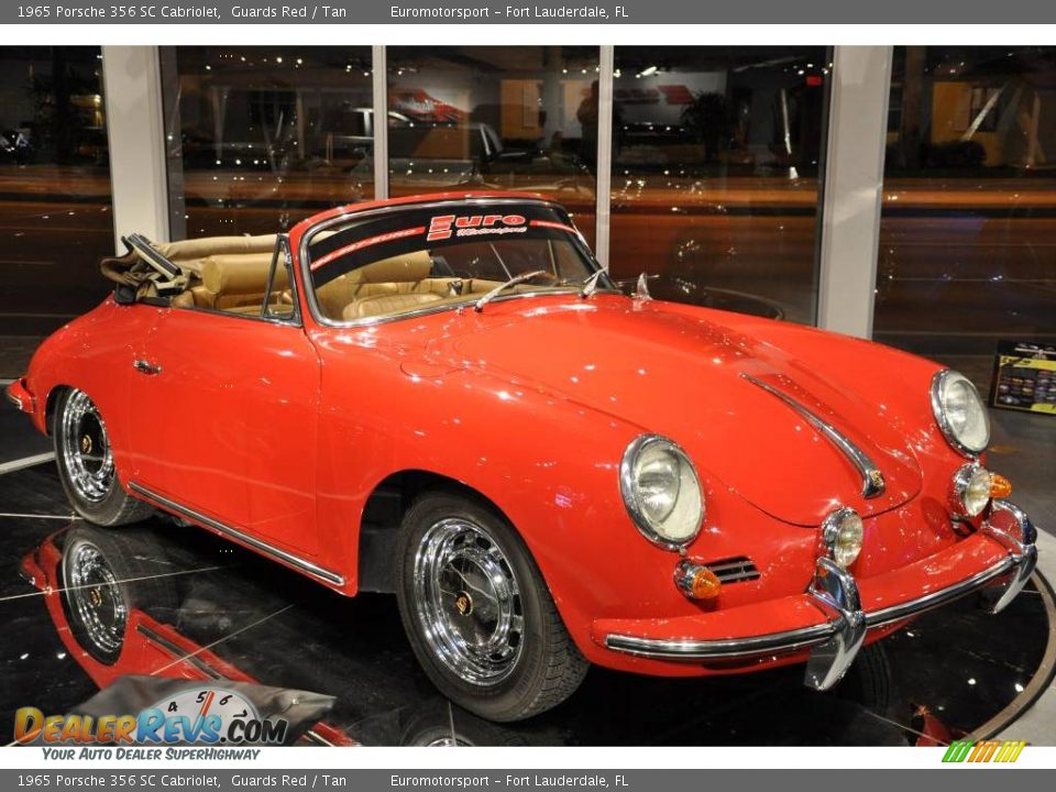 1965 Porsche 356 SC Cabriolet Guards Red / Tan Photo #42