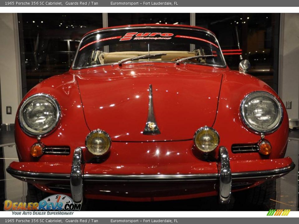 1965 Porsche 356 SC Cabriolet Guards Red / Tan Photo #45