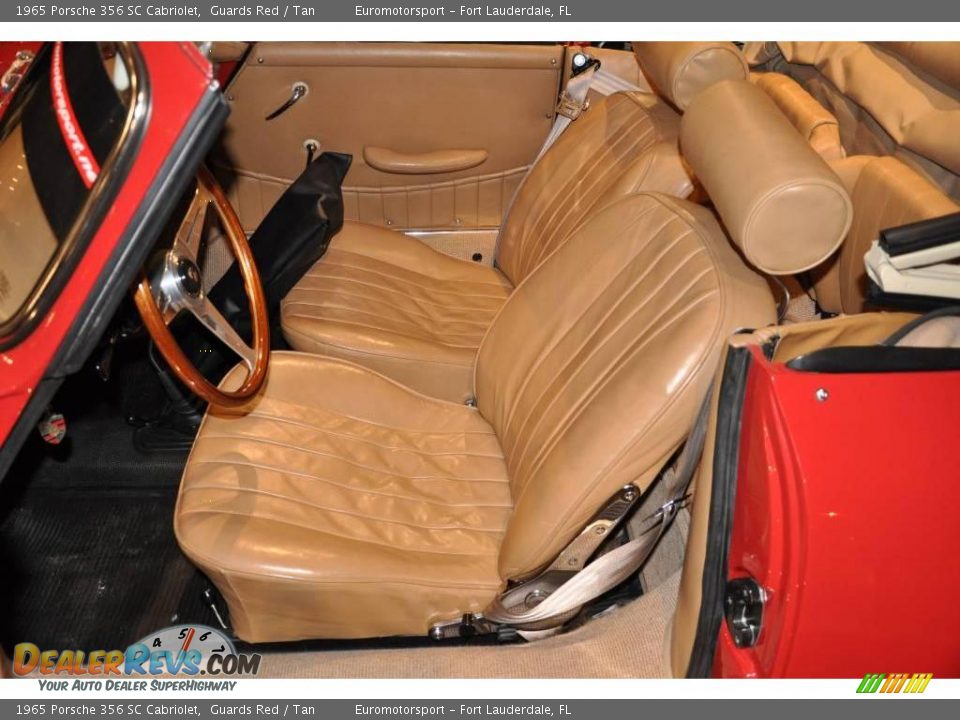 1965 Porsche 356 SC Cabriolet Guards Red / Tan Photo #48