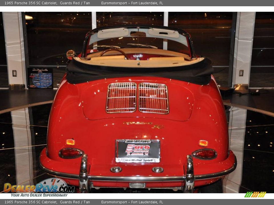 1965 Porsche 356 SC Cabriolet Guards Red / Tan Photo #50