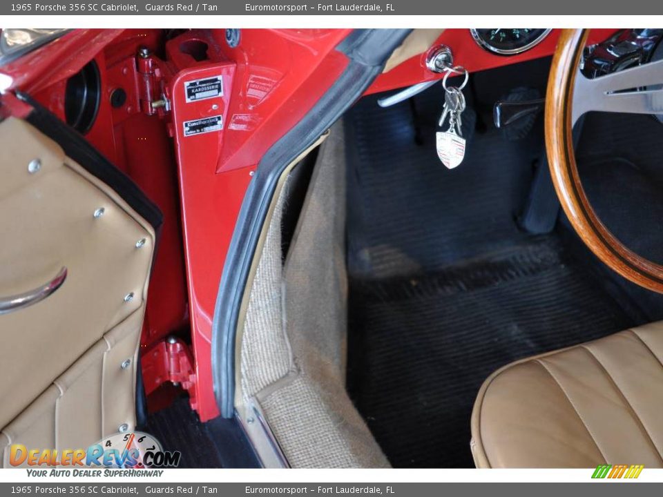 1965 Porsche 356 SC Cabriolet Guards Red / Tan Photo #54