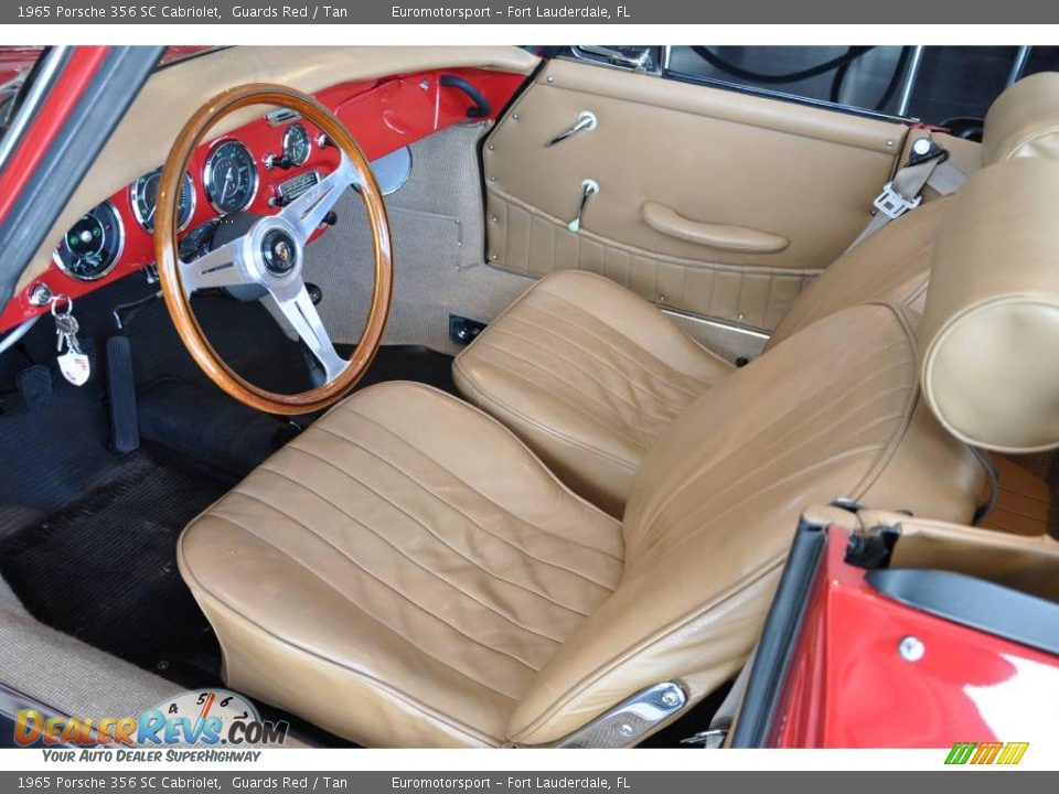 1965 Porsche 356 SC Cabriolet Guards Red / Tan Photo #55