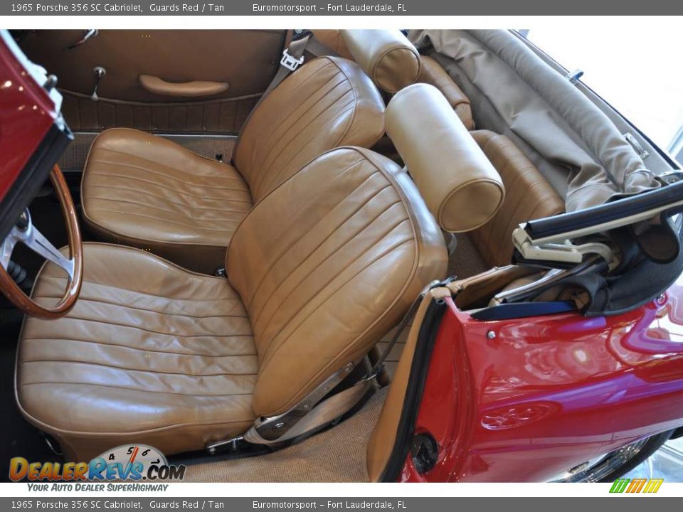 1965 Porsche 356 SC Cabriolet Guards Red / Tan Photo #56