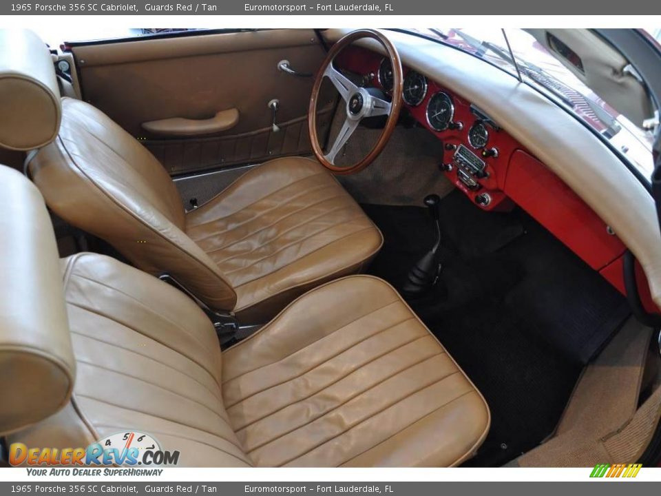 1965 Porsche 356 SC Cabriolet Guards Red / Tan Photo #59