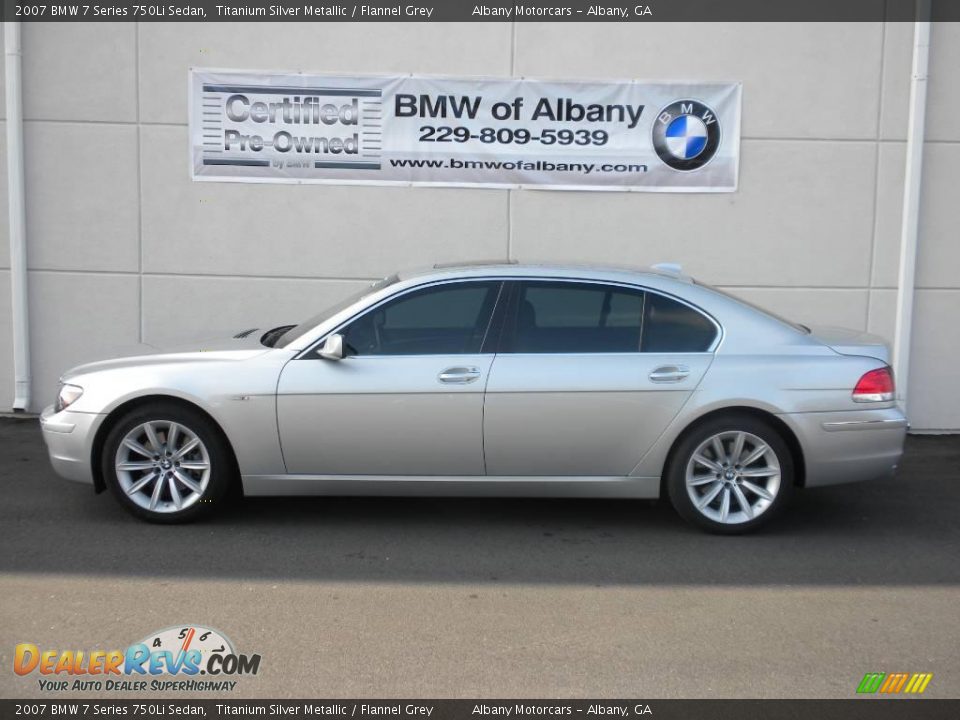 2007 BMW 7 Series 750Li Sedan Titanium Silver Metallic / Flannel Grey Photo #1