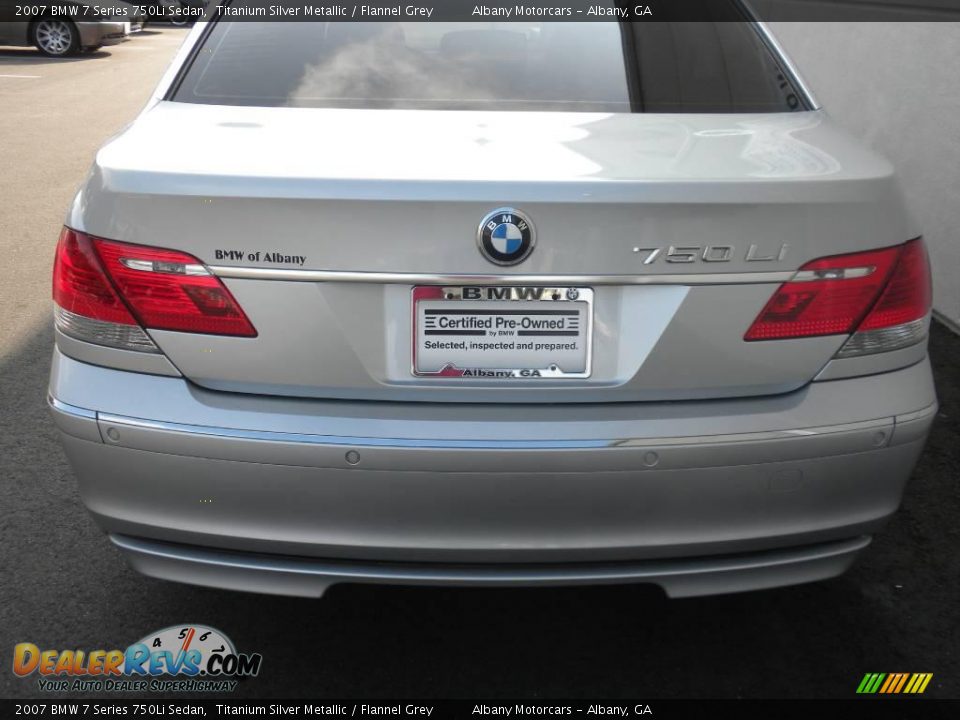 2007 BMW 7 Series 750Li Sedan Titanium Silver Metallic / Flannel Grey Photo #4