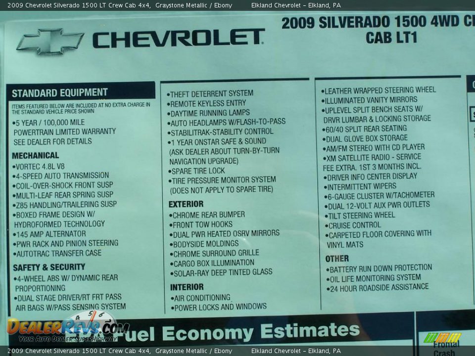 2009 Chevrolet Silverado 1500 LT Crew Cab 4x4 Graystone Metallic / Ebony Photo #9