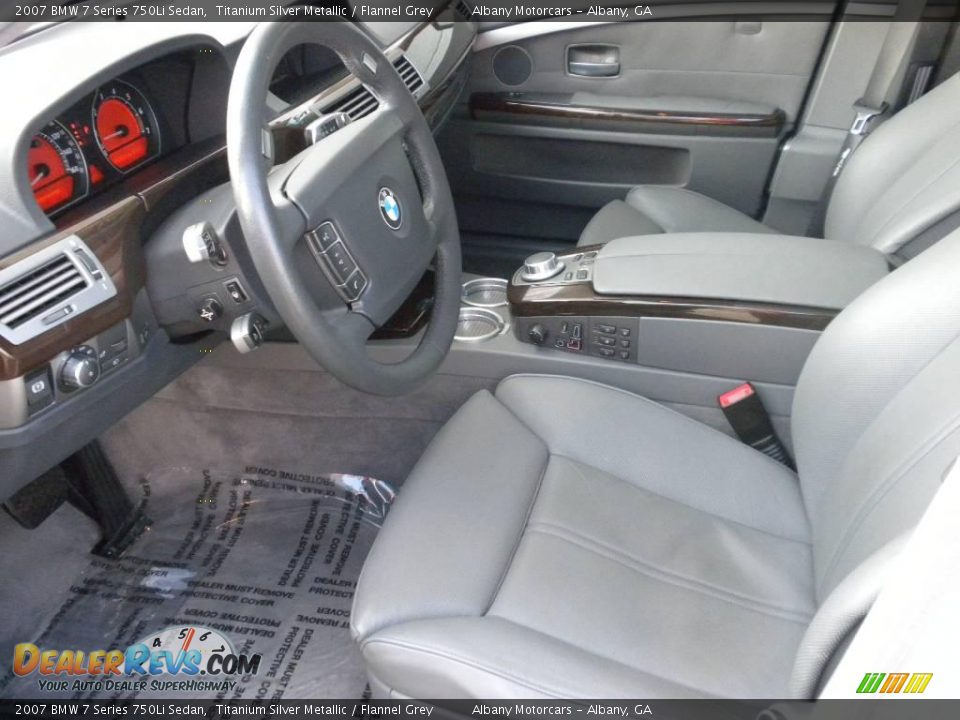 2007 BMW 7 Series 750Li Sedan Titanium Silver Metallic / Flannel Grey Photo #6