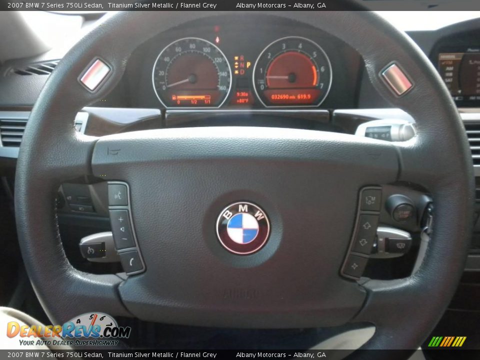 2007 BMW 7 Series 750Li Sedan Titanium Silver Metallic / Flannel Grey Photo #15