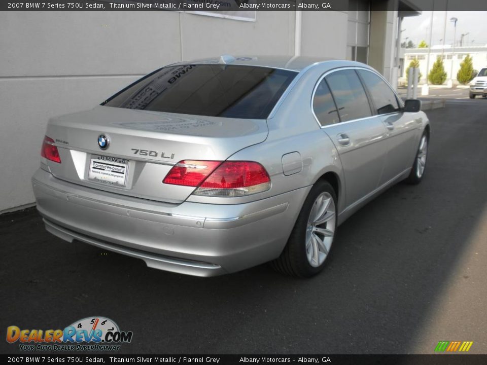 2007 BMW 7 Series 750Li Sedan Titanium Silver Metallic / Flannel Grey Photo #22