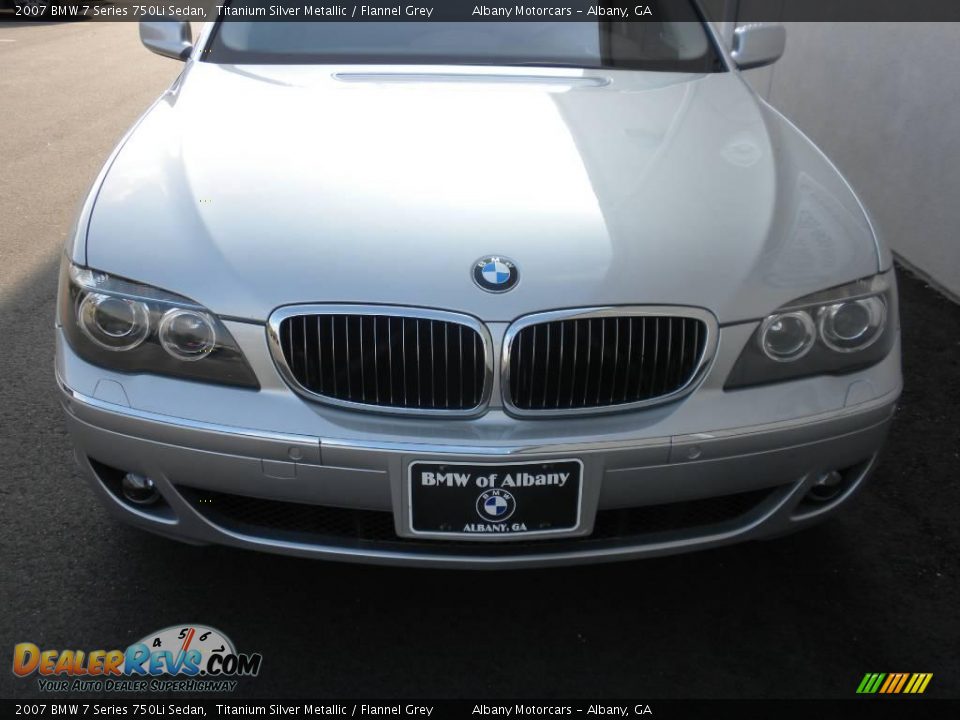 2007 BMW 7 Series 750Li Sedan Titanium Silver Metallic / Flannel Grey Photo #25
