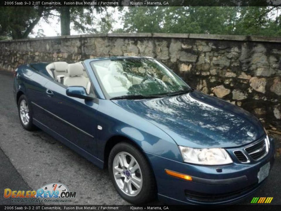 2006 Saab 9-3 2.0T Convertible Fusion Blue Metallic / Parchment Photo #1