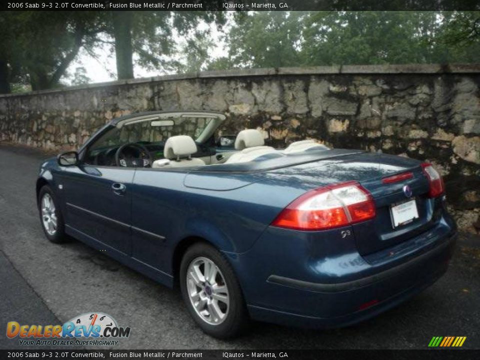 2006 Saab 9-3 2.0T Convertible Fusion Blue Metallic / Parchment Photo #3