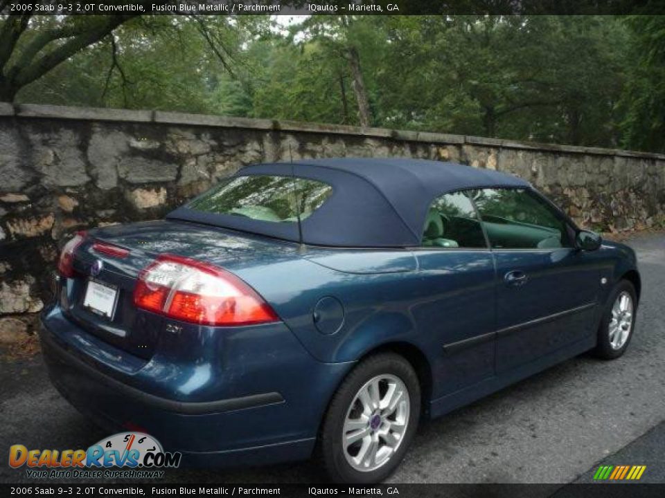 2006 Saab 9-3 2.0T Convertible Fusion Blue Metallic / Parchment Photo #4