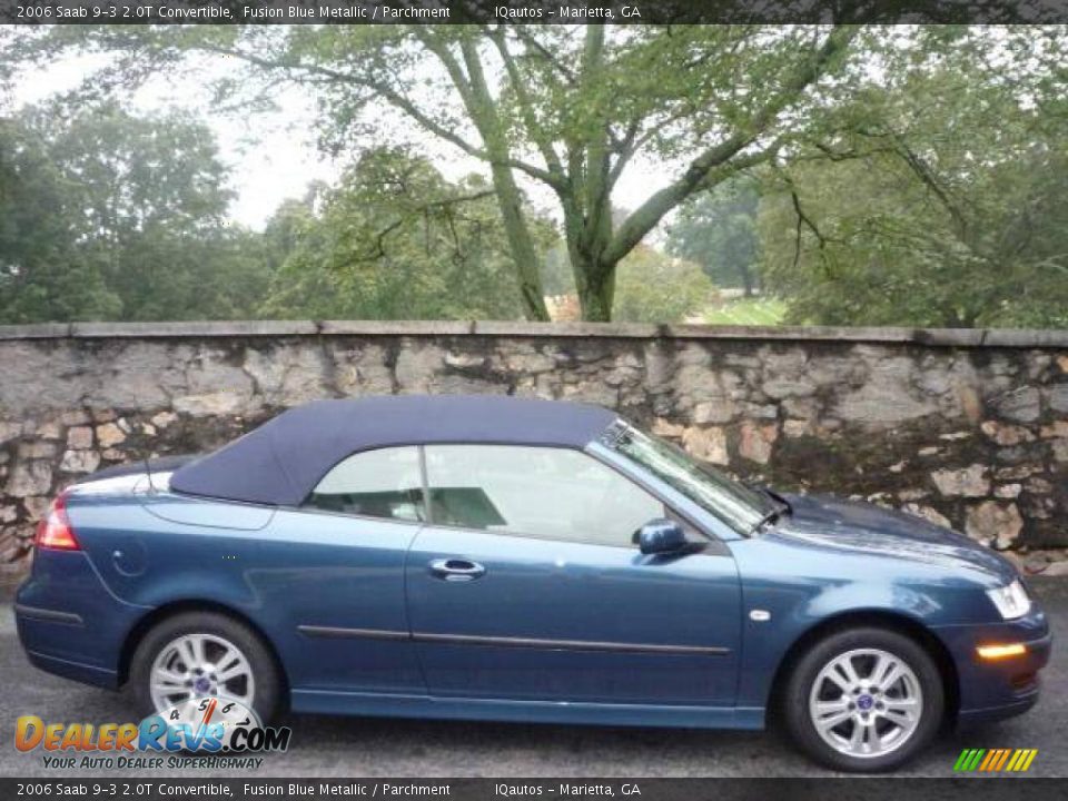 2006 Saab 9-3 2.0T Convertible Fusion Blue Metallic / Parchment Photo #5