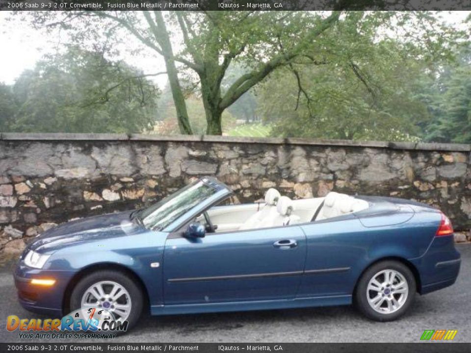 2006 Saab 9-3 2.0T Convertible Fusion Blue Metallic / Parchment Photo #6