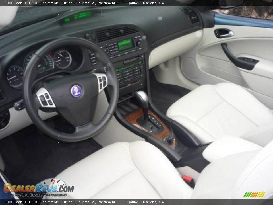 2006 Saab 9-3 2.0T Convertible Fusion Blue Metallic / Parchment Photo #8