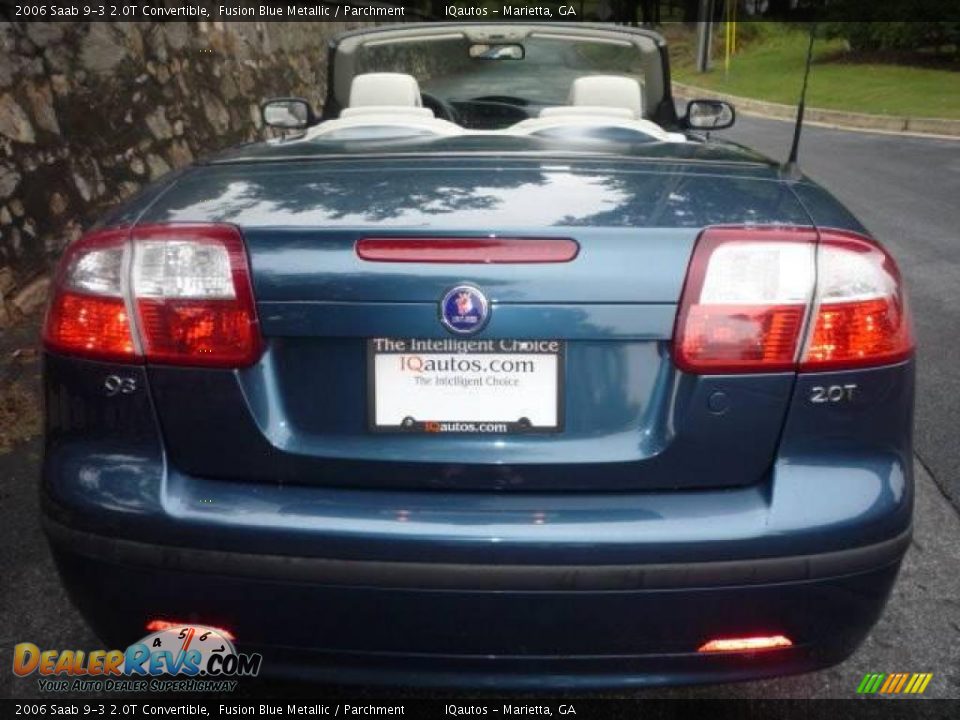 2006 Saab 9-3 2.0T Convertible Fusion Blue Metallic / Parchment Photo #12