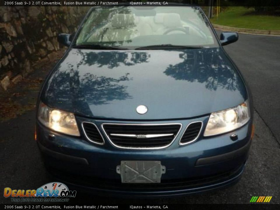 2006 Saab 9-3 2.0T Convertible Fusion Blue Metallic / Parchment Photo #13