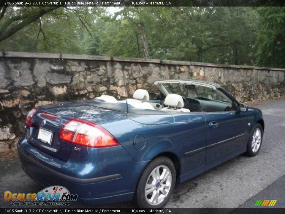 2006 Saab 9-3 2.0T Convertible Fusion Blue Metallic / Parchment Photo #14