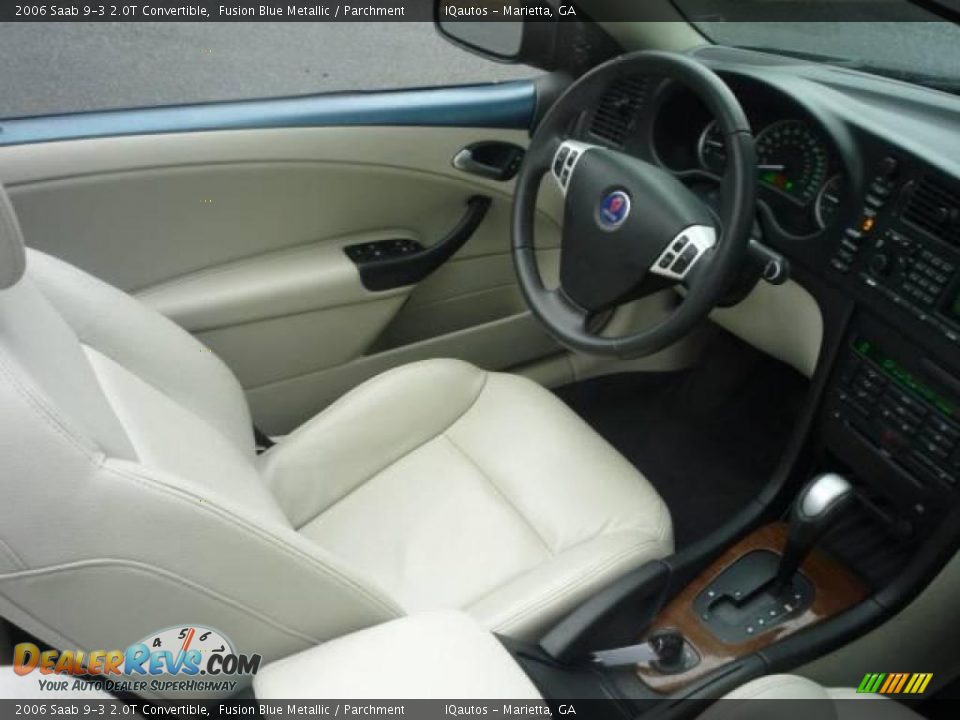 2006 Saab 9-3 2.0T Convertible Fusion Blue Metallic / Parchment Photo #15