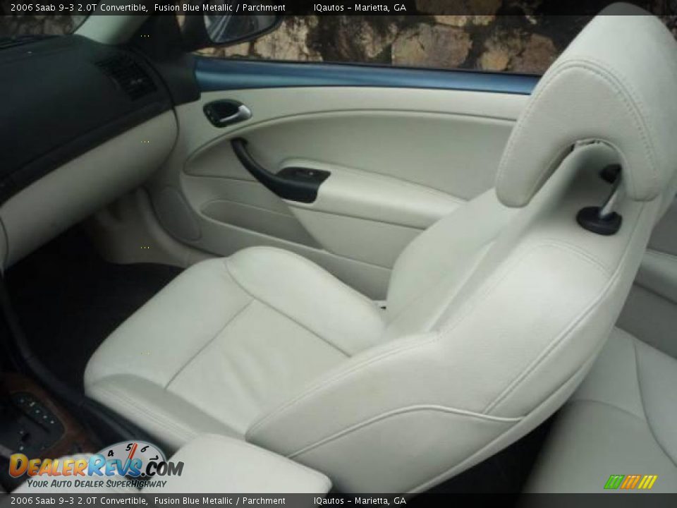 2006 Saab 9-3 2.0T Convertible Fusion Blue Metallic / Parchment Photo #16