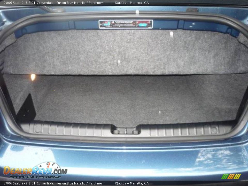 2006 Saab 9-3 2.0T Convertible Fusion Blue Metallic / Parchment Photo #23