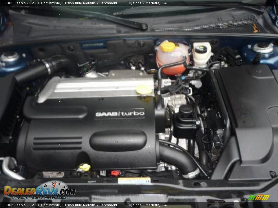 2006 Saab 9-3 2.0T Convertible Fusion Blue Metallic / Parchment Photo #24