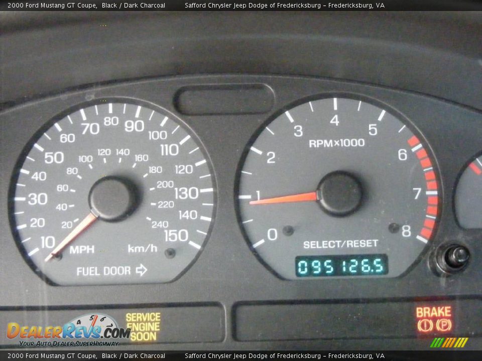 2000 Ford Mustang GT Coupe Black / Dark Charcoal Photo #7