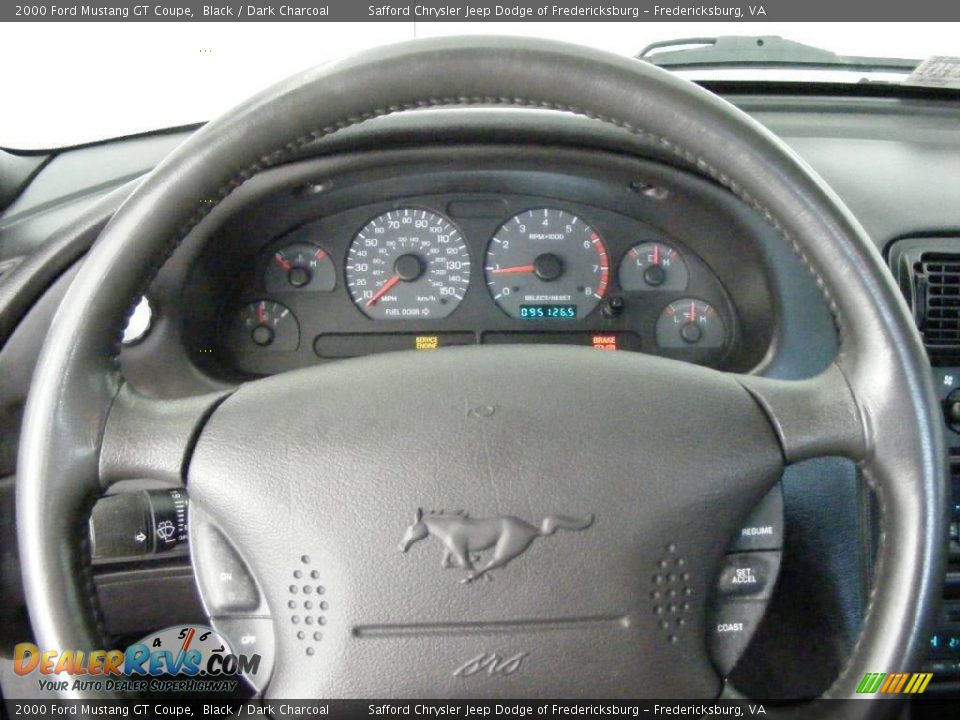 2000 Ford Mustang GT Coupe Black / Dark Charcoal Photo #8