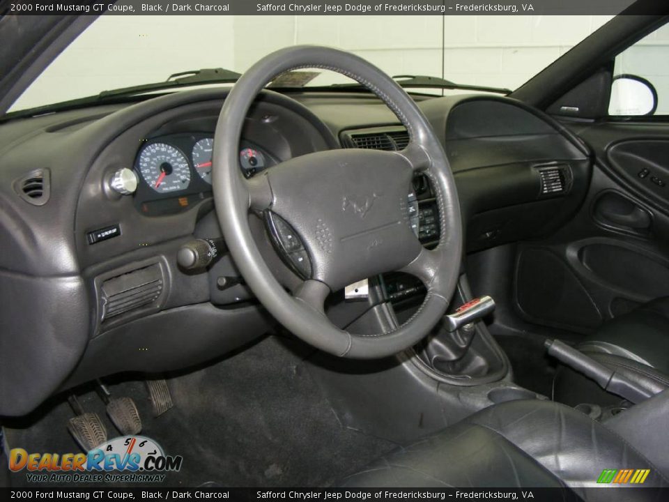 2000 Ford Mustang GT Coupe Black / Dark Charcoal Photo #9
