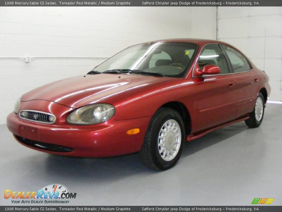 1998 Mercury Sable GS Sedan Toreador Red Metallic / Medium Graphite Photo #1