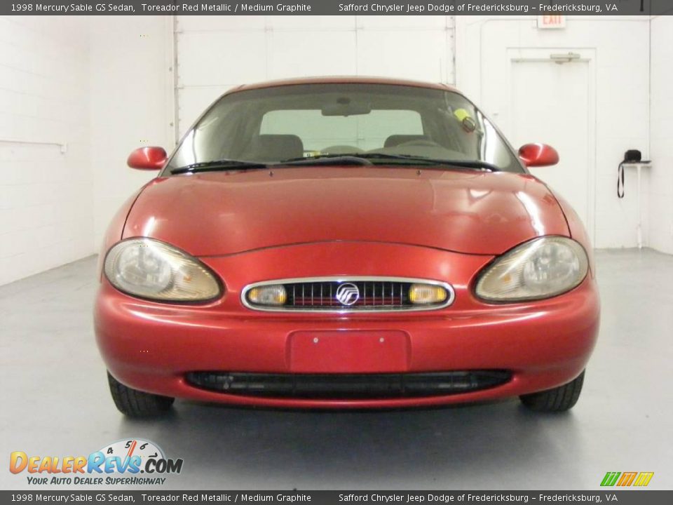 1998 Mercury Sable GS Sedan Toreador Red Metallic / Medium Graphite Photo #2